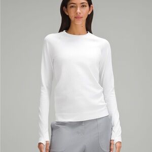 Lululemon Athletica White Long Sleeve Tee
